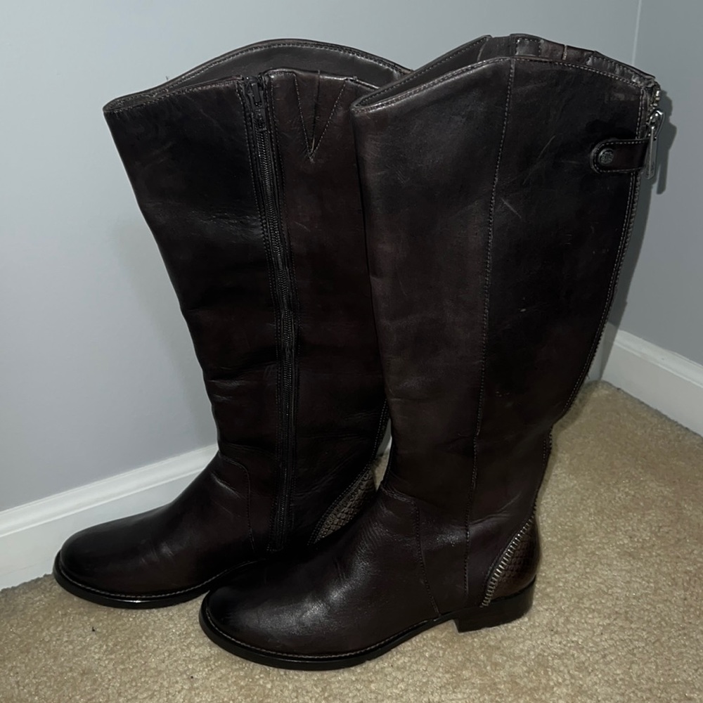 Arturo Chaing Falicity iron brown Heeled Boots Size 8m